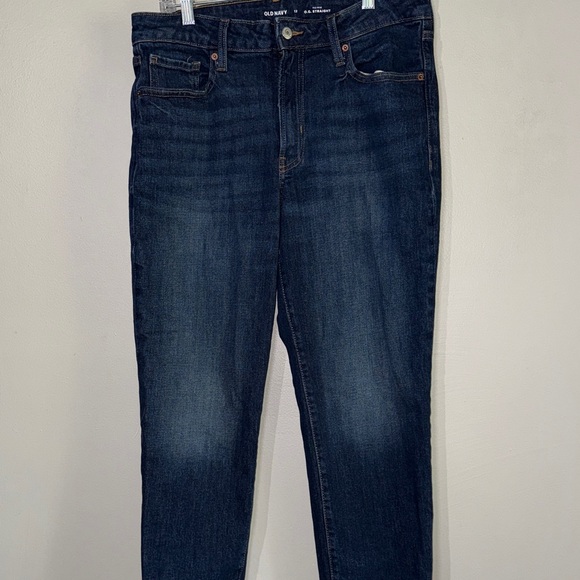 Old Navy Deep Indigo Straight Jeans 12 - Picture 1 of 8